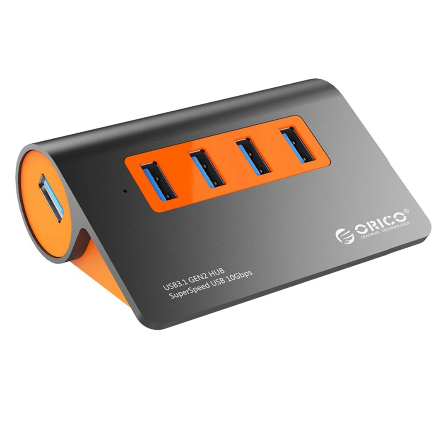 

Orico Aluminum Alloy 4 Ports Usb 3.1 Hub 10 Gbps Super Transmission Speed Usb Splitter With 12V Power Adapter For Computer Acc