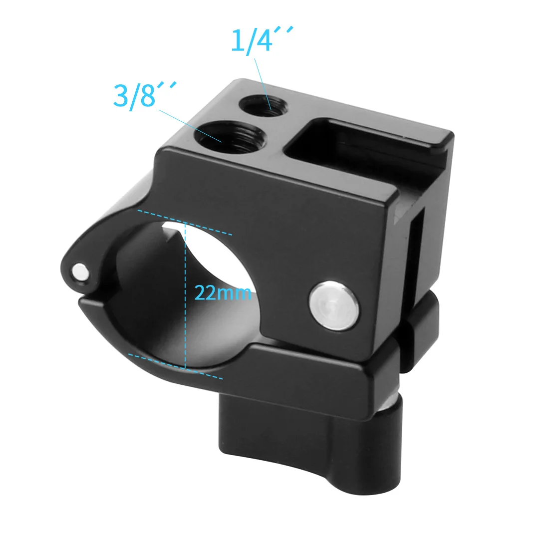 

Rod Clamp Mount 22mm/25mm Monitor Mount Holder with 1/4 inch 3/8 inch Screw Cold Shoe Adapter for DJI Ronin M MX Zhiyun Crane2