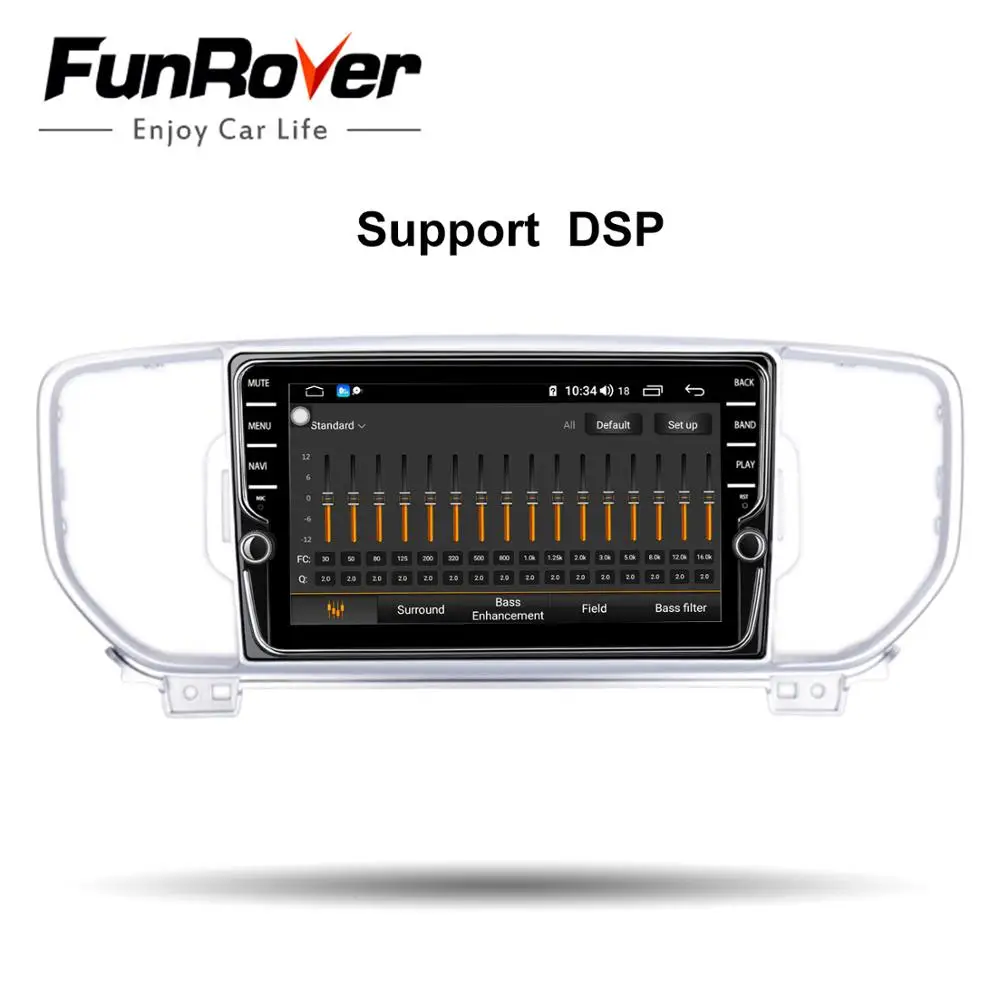 Cheap Funrover 8" android9.0 car multimedia player for KIA sportage KX5 2016 2017 2 din car dvd radio gps navigation stereo 4G+64G BT 3