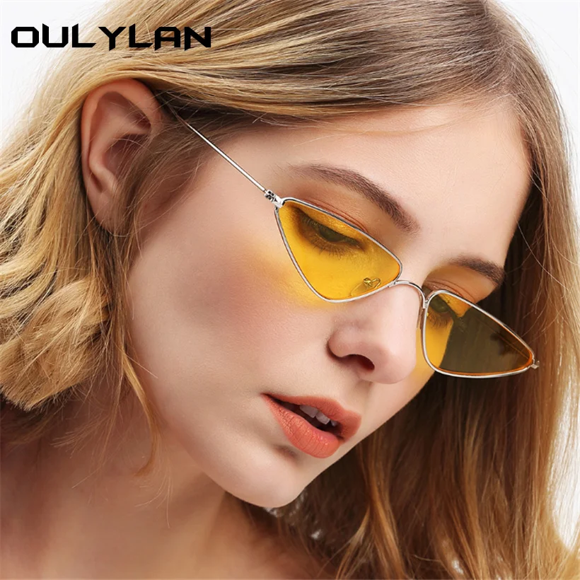 Oulylan, женские солнцезащитные очки, брендовые, дизайнерские, модные, кошачий глаз, 90 s, солнцезащитные очки для мужчин, Ретро стиль, красные очки для девушек, зеркальные очки, UV400