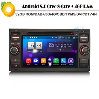 

Octa Core DAB+ Android 8.0 Autoradio Car Stereo GPS DVR WiFi 4G for FORD FOCUS FIESTA TRANSIT KUGA S/C-Max Car Multimedia Player