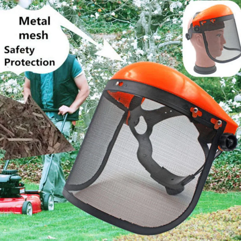 

Plastic Mesh Full Face Shield Chainsaw Forestry Lawn Mower Safety Visor Helmet