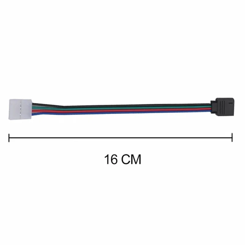 10 шт. мм 4pin RGB Светодиодная лента без пайки двойной разъем зажим кабель удлинитель
