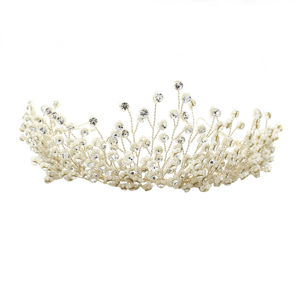 

1PC Bridal Crown Headdress Festival Shining Generous Rhinestone Wedding Party Head Hair Decor Band Hoop Ornament