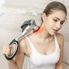 Handheld Electric Body Heated Massager Stick Infrared Neck Back Waist Cervical Massage Tool Hammer Vibration Body Massager massager sticks cervical neck shoulder waist multifunctional systemic handheld electric hammer hammer legs