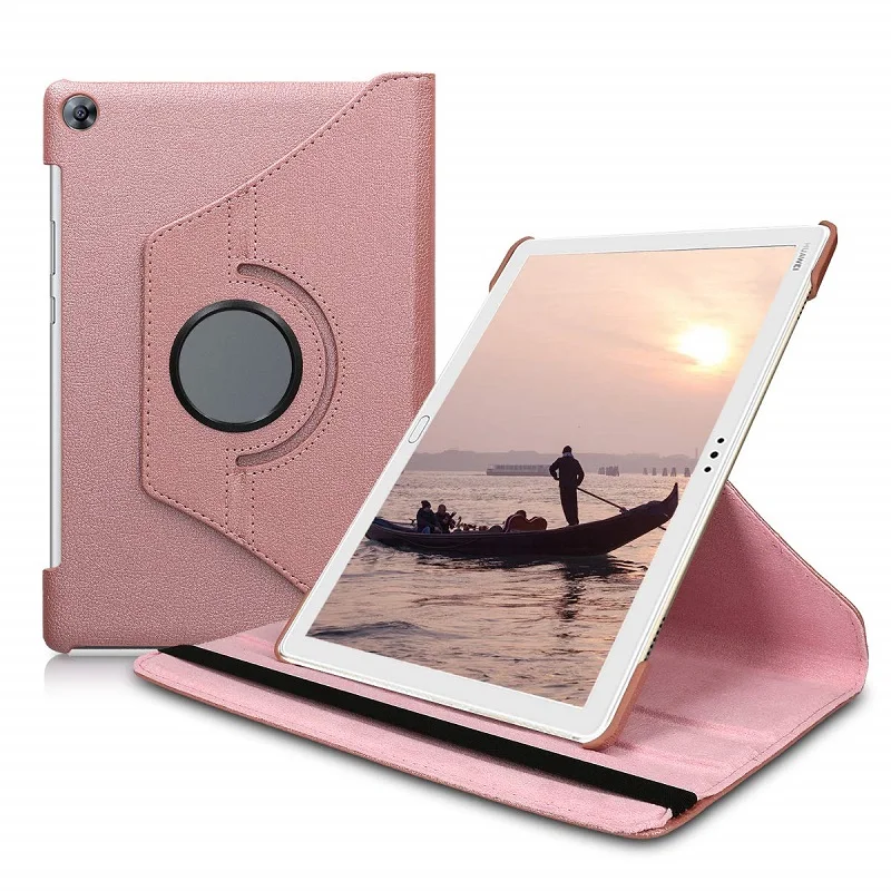 

For Huawei MediaPad M5 Lite 10 BAH2-W19/L09/W09 Case 360 Rotationg Flip Pu Leather Smart Stand Cover For Media Pad M5 Lite 10.1"