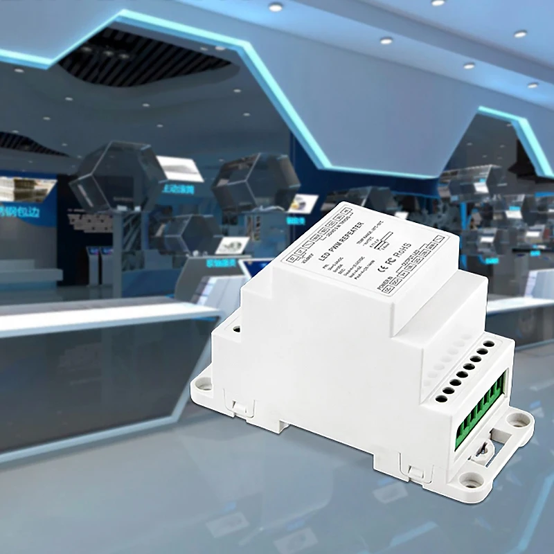 Светодиодный репитер на din рейке Dc5V 12V 24V вход Dmx усилитель 4Ch выходной сигнала