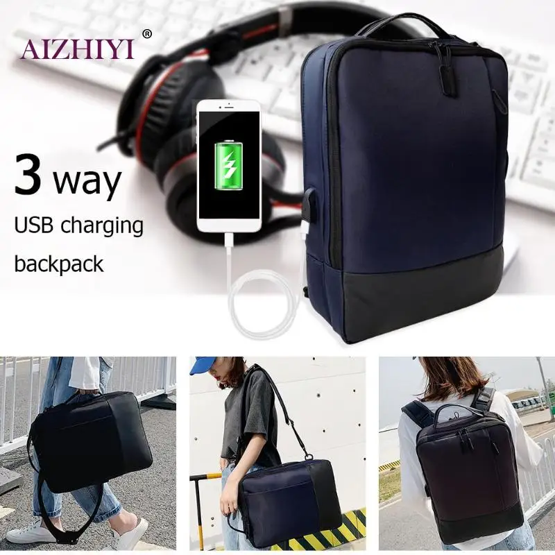 

Nylon Large Capacity Unisex Anti-theft Laptop Backpack USB Charging Multifunction Women Men Casual Travel Shoulder Bags