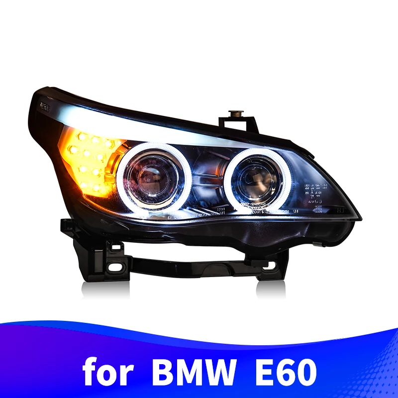 

Headlight Assembly for BMW E60 5-Series 2003-2010 LED DRL Halos LED turn signal