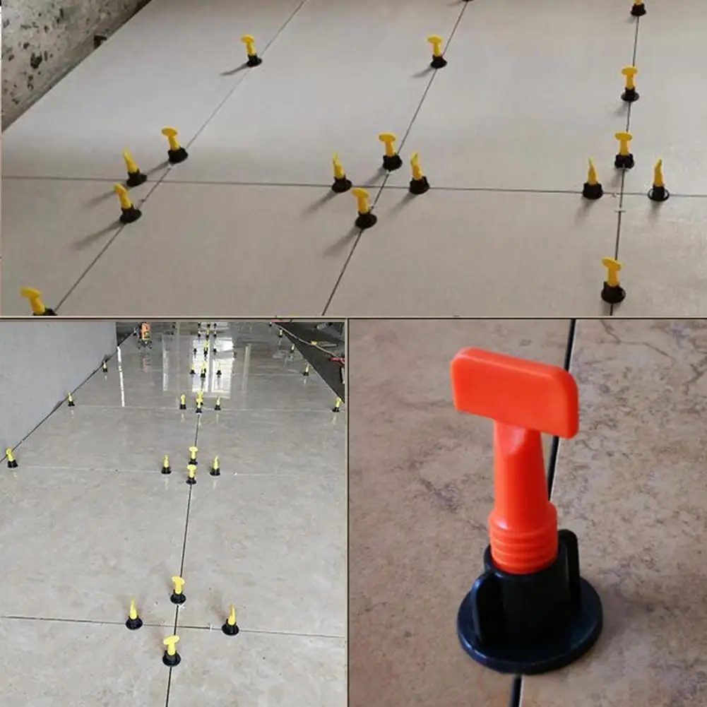 

LanLan Tile Leveling System 50pcs/set Flooring Wall carrelage Tile Leveling System Leveler Plastic Clip Locator Spacers Plier