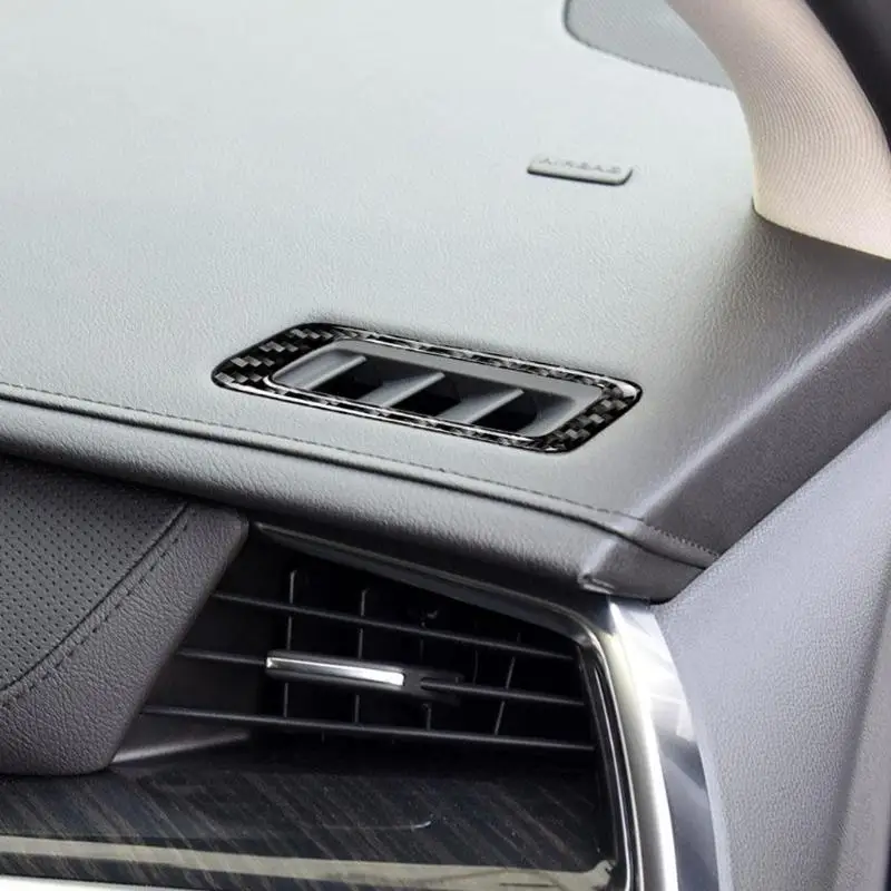 Углеродное волокно AC Vent Outlet рамка накладка наклейка для Cadillac XT5 16 17 MGO3|Лепнина