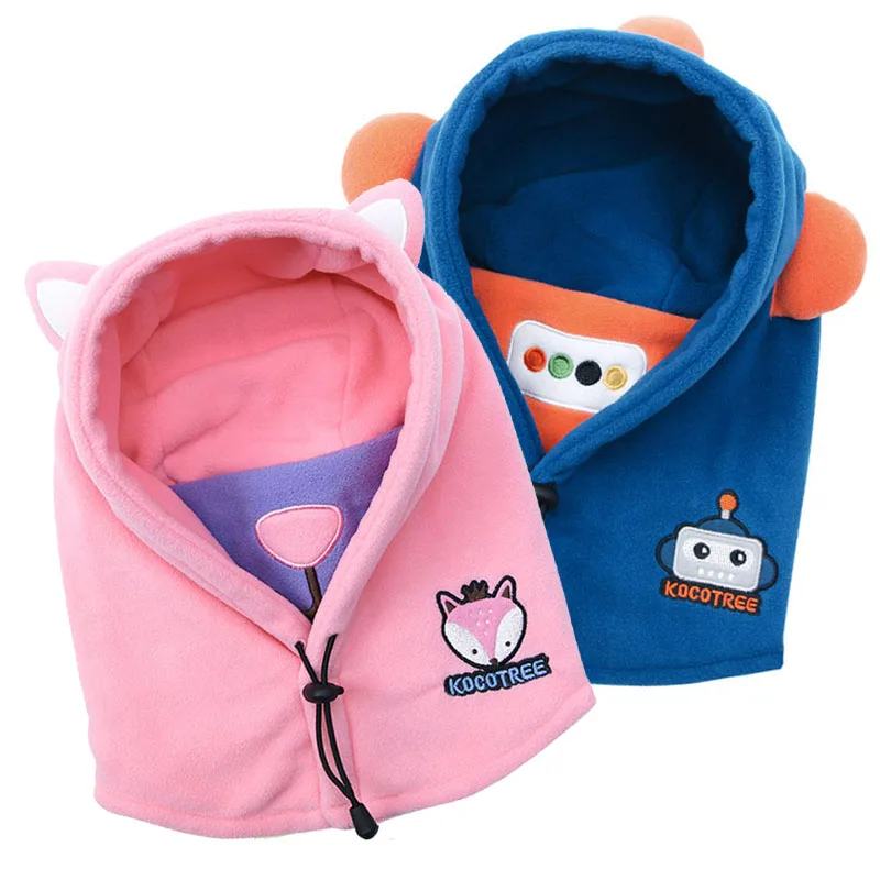 

Kocotree Polar Fleece Beanies Cute Ears Hats Autumn Winter Warm Dust-proof Balaclava Full Face Mask Age For 1-12 Years Old
