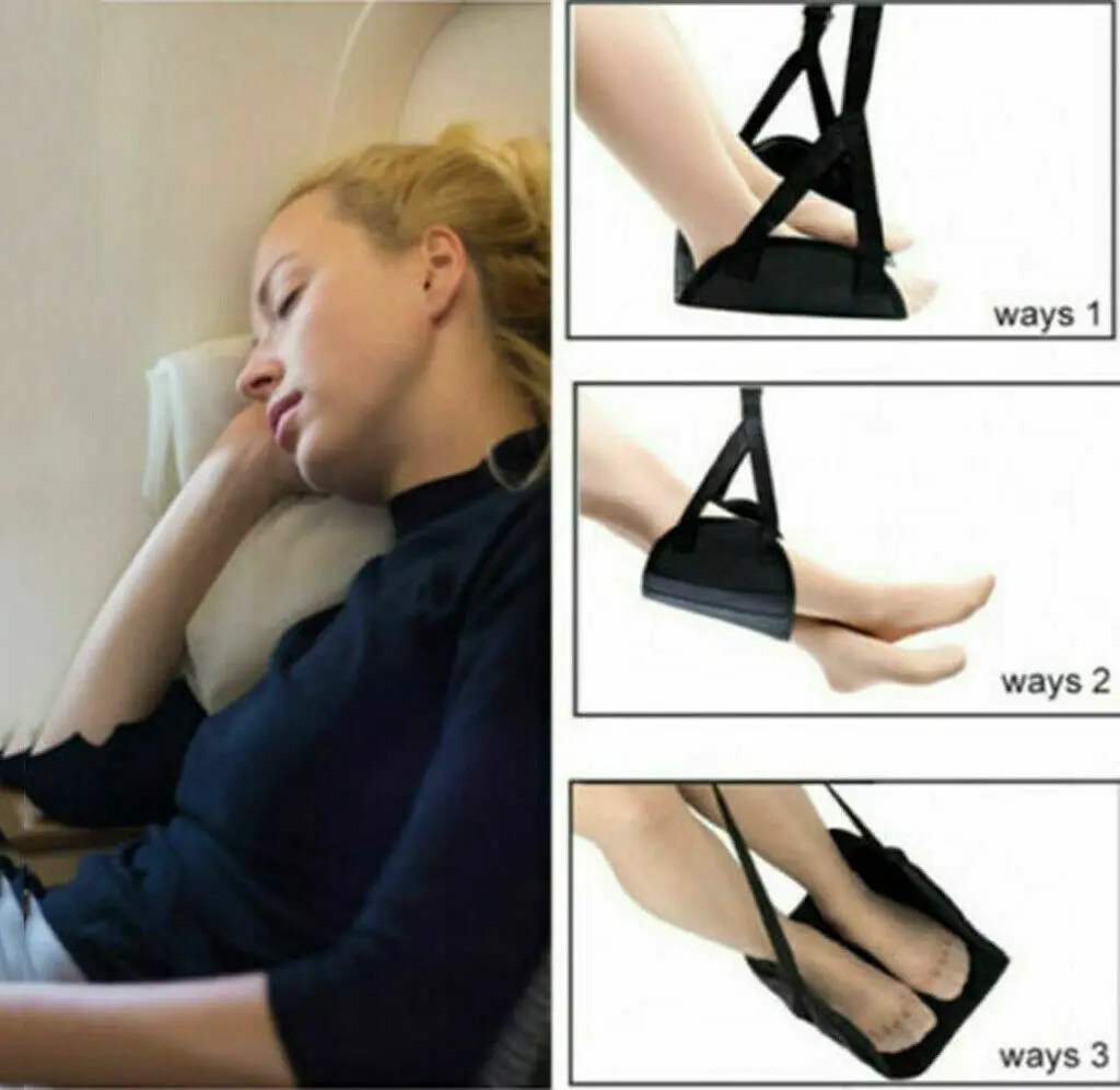 

Comfy Hanger Reizen Vliegtuig Voetsteun Hangmat Gemaakt met Premium Memory Foam Voet Voet Rusten hangmat voor travel office