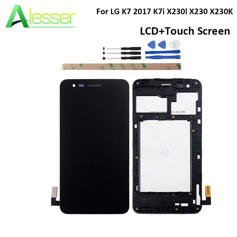 

Alesser For LG K7 2017 K7i X230l X230 X230K LCD Display And Touch Screen With Frame Assembly Replacement For LG K7 2017 +Tools