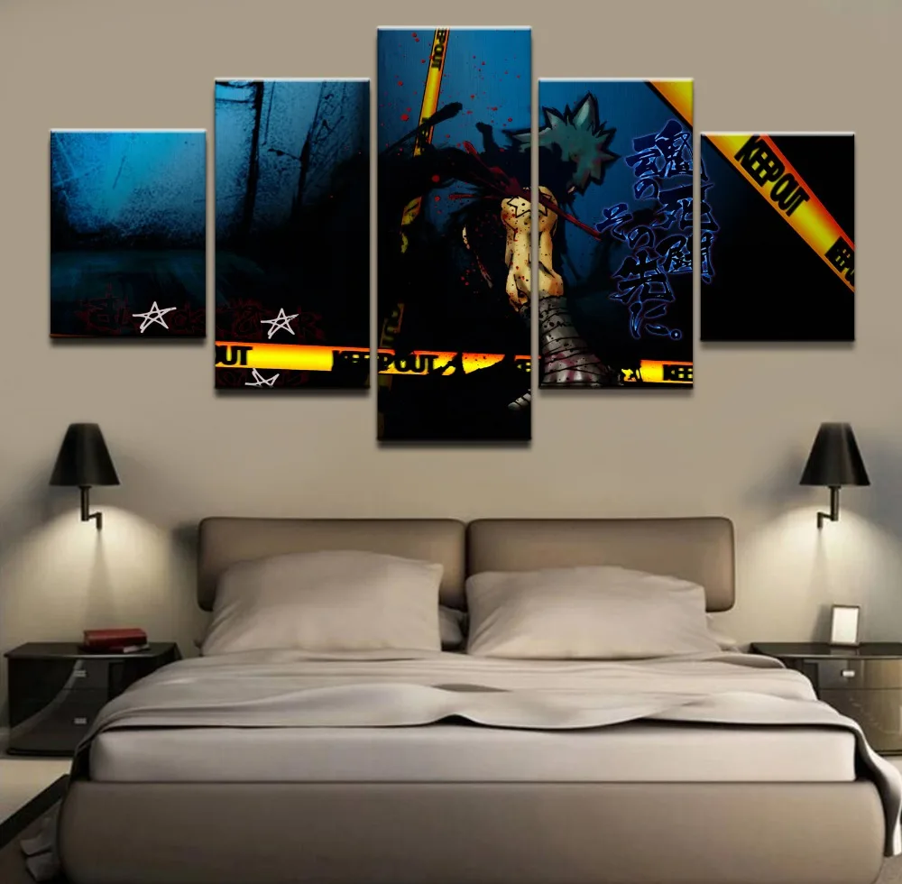 

5 Pieces Anime Soul Eater Painting High Quality Canvas Print Modern Home Decorative Unique Wall Art Modular Picture Framework