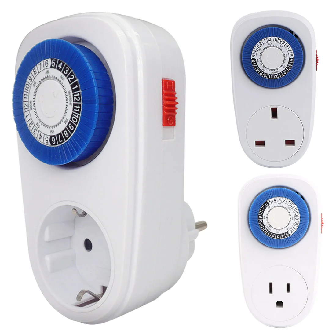 

24 Hours Programmable Mechanical Mini Timer Switch Smart Countdown Switch Socket Blue