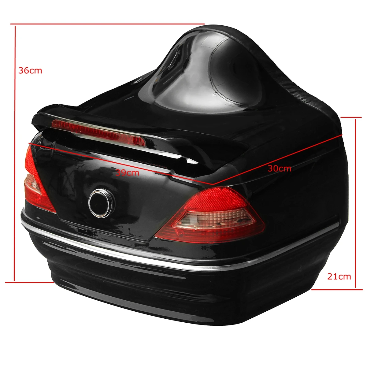 Черный Задний короб для багажника мотоцикла с подсветкой Honda /Yamaha /Suzuki Vulcan Cruiser|tail