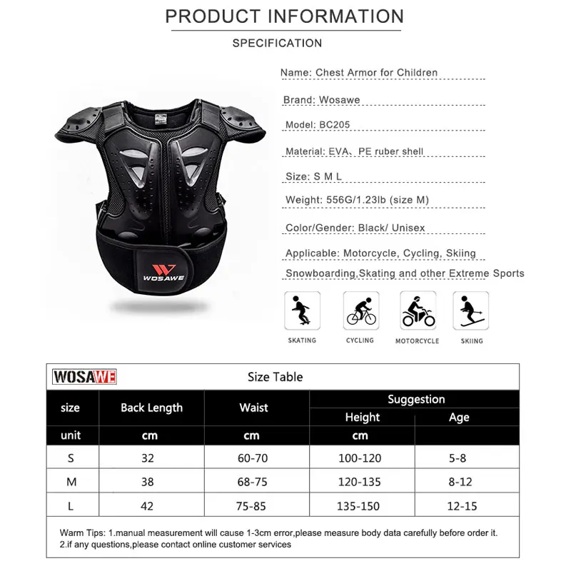 Kids Body Protector Броня позвоночника протектор мотоцикла защитный кожух кокетке сзади