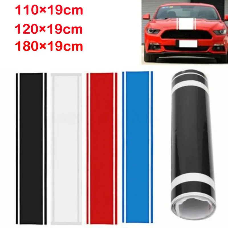  4 PCS Vinyl Hood Roof Trunk Racing Stripe Car Sticker Decal For BMW VW AUDI FORD