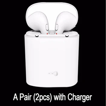 

New Arrival TWS i7s bt wireless double earphone with charging case for iphone