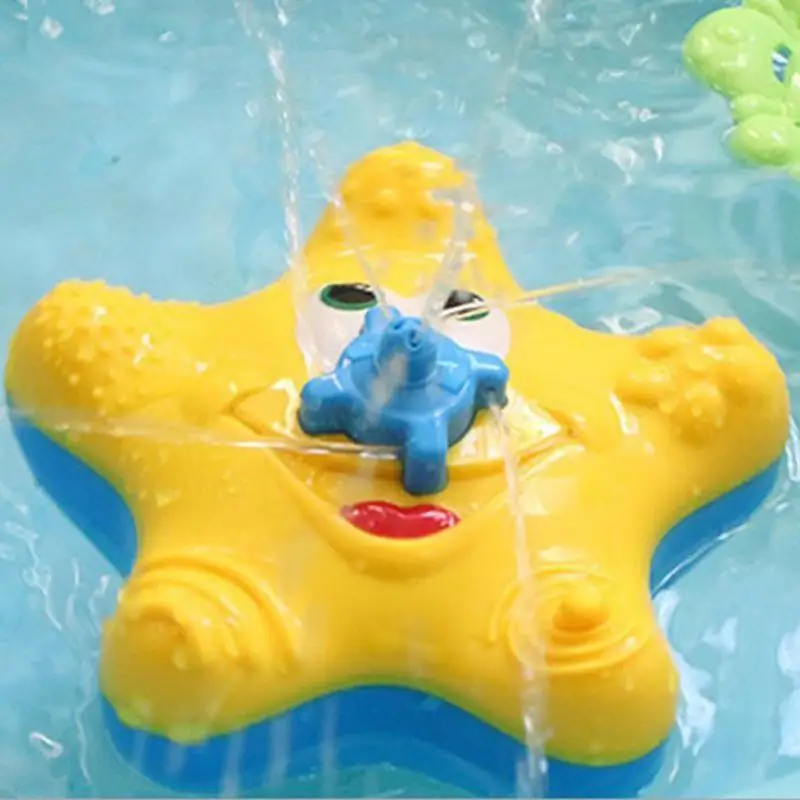 

Baby Bath Splash Spray Toy Starfish Rotate Squirter for Swimming Pool Bathtub Random Color