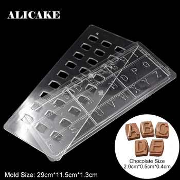 

Chocolate Bar Mold English Alphabet Form Plastic Baking Pastry Tools Polycarbonate for Baker Cake Decorating Bakeware Mould