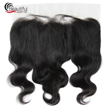 Красивая королева перуанские человеческие волосы 13X6& 13x4 объемная волна предварительно выщипанная линия волос Кружева Фронтальная с детскими волосами волос естественный цвет