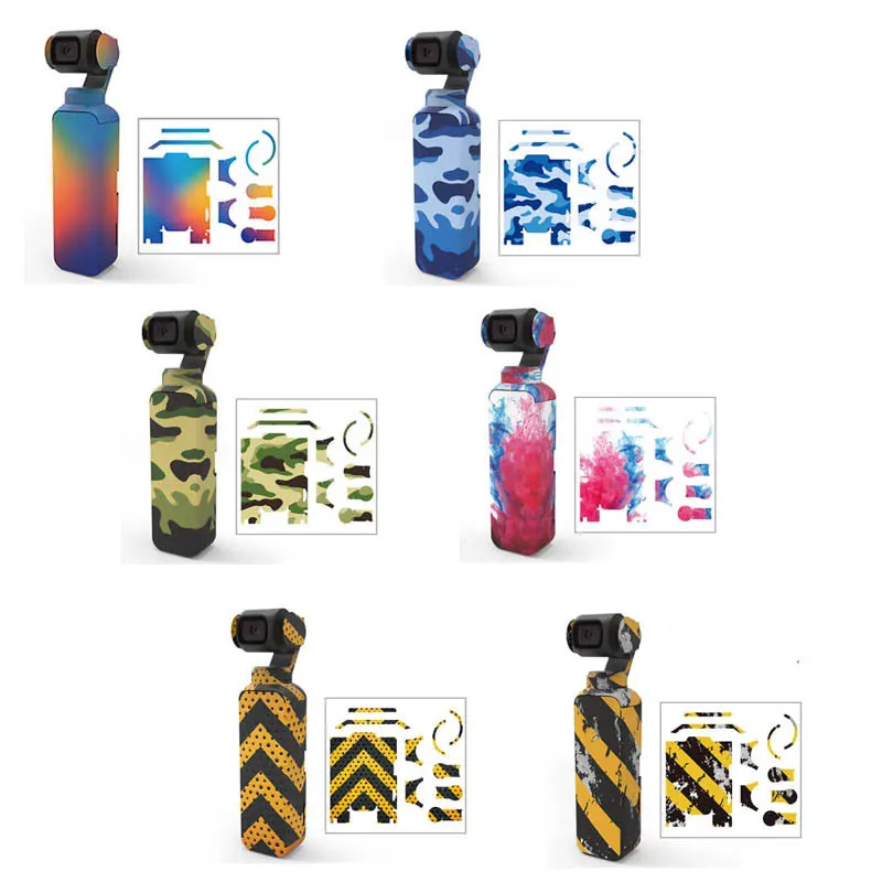 

OSMO Pocket Waterproof Sunscreen Stickers For DJI OSMO Pocket Handheld Gimbal Colorful/Camouflage Decals 3M Film Skin Sticker