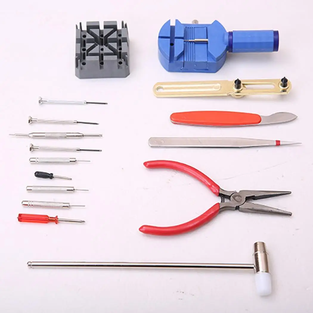 16 шт Смотреть Repair Tool Kit Часовщик задняя Remover открывалка синий комплект