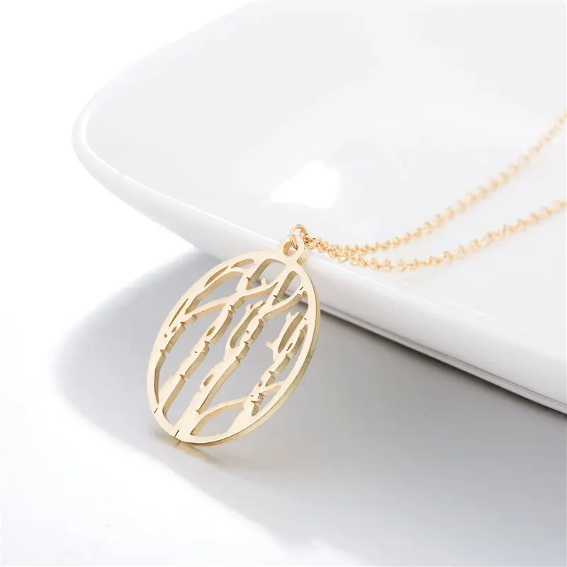 

Fashion Tree of Life Round Pendant Necklace Gold Silver Color Hollow Pendant Bijoux Collier Elegant Women Jewelry Gifts
