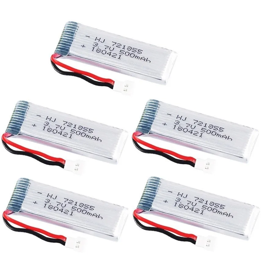 500mah 3 7 V Lipo батарея для E50S E50 H37 RC вертолет Дрон запасные части Wltoys V930 V977 V988 721855 5