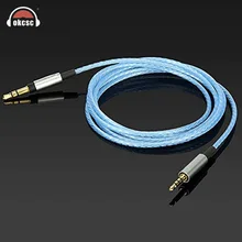 OKCSC EXK450 for K450 Audio Replacement Cables 3 5mm Male Headphone K451 K452 Q460 K480 Silver Plated With Mic Button Control