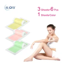 3 листа = 6 шт. Эпилятор с двойной стороной восковая ленточная бумага патч панель воском для лица/ног тела/бикини/подмышек