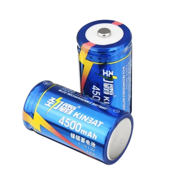 

2pcs D 4500mA Ni-CD Rechargeable Batteries NICD Rechargeable D Battery For Radio Water heater Gas burner Flashlight