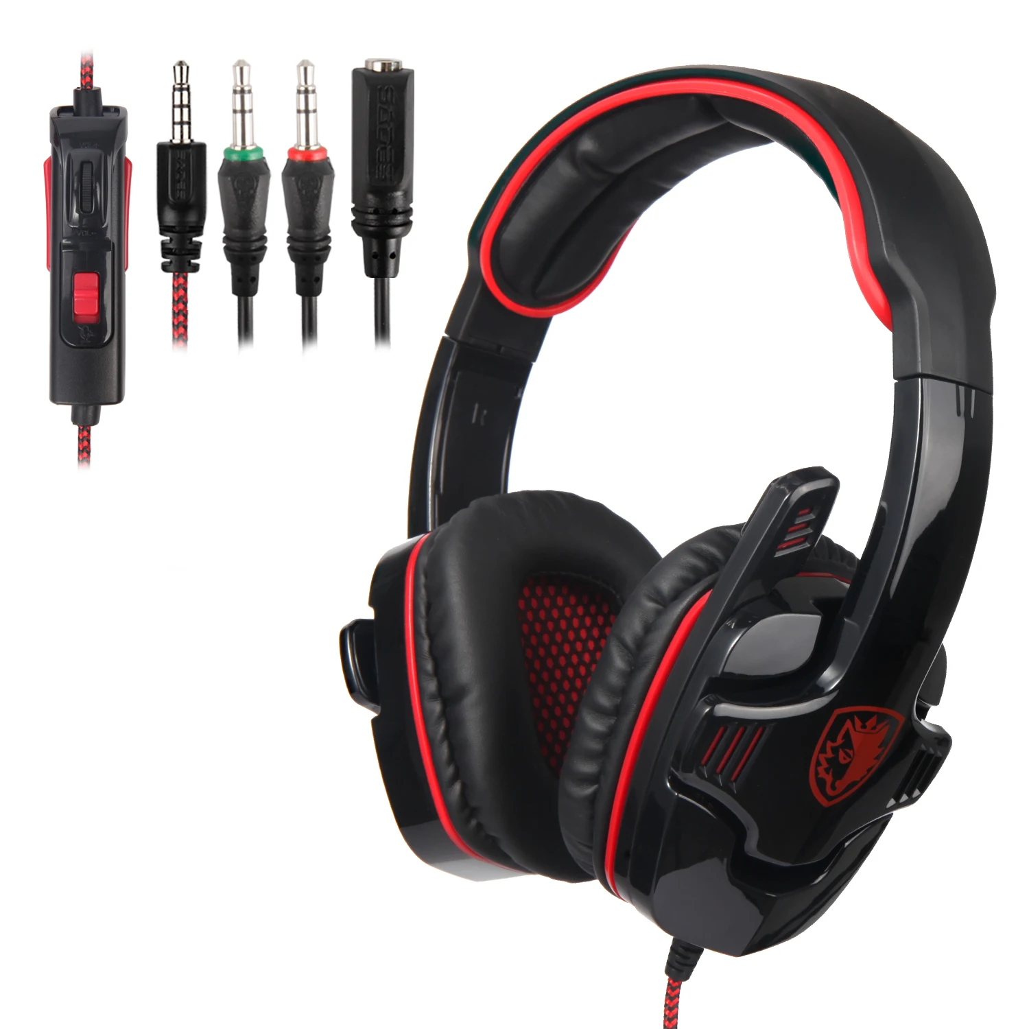 PS4 наушников SA-708GT SADES игровая гарнитура для ПК/ноутбук/Xbox 360 с микрофоном-черный