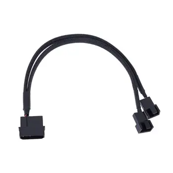 

4pin IDE Molex to 2-Port 3Pin/4Pin Cooler Cooling Fan Splitter Power Cable