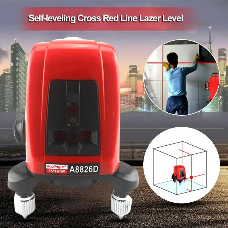 

360 Degree Self-leveling Mini Portable Cross Red Laser Levels Meter 2 Line 1 Point 635nm Leveling Instrument Level Laser