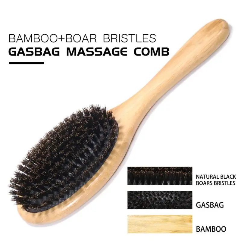 Массажная щетка с подушечкой, наполненной воздухом бамбуковая расчестка для волос головы расческа для парикмахерских инструментов
