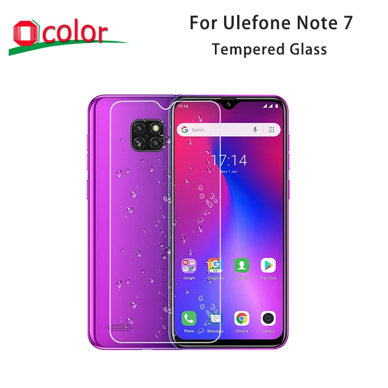 

ocolor For Ulefone Note 7 Tempered Glass Film Ultra-Thin Front Glass Screen Protector For Ulefone Note7 Mobile Phone Accessories