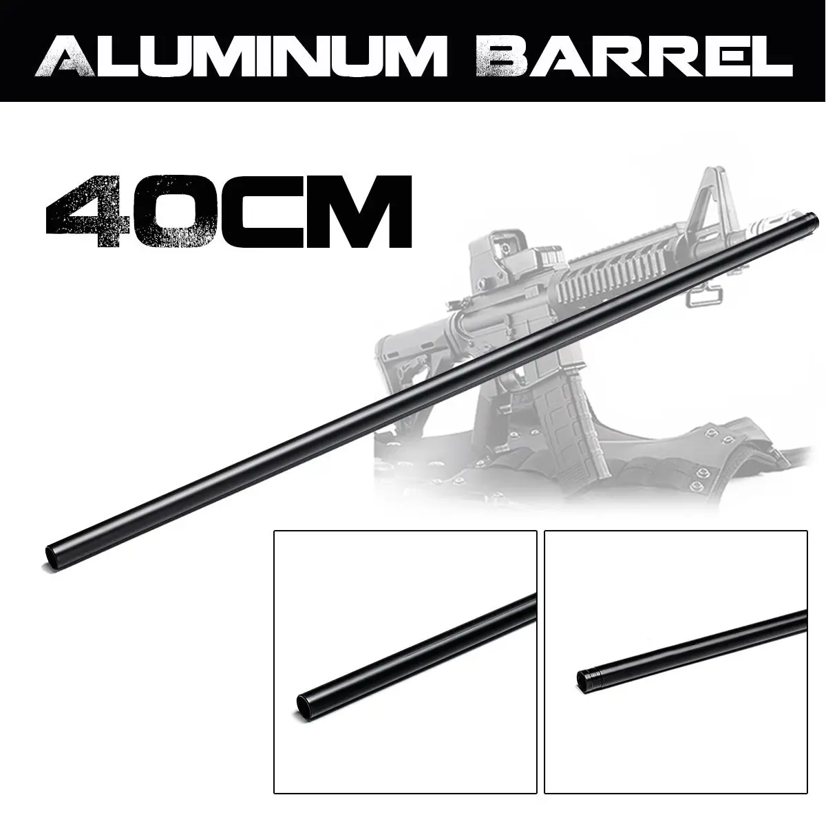 Черный обновленный алюминиевый корпус 40 см для Jinming 8th M4A1 гелевые бластеры