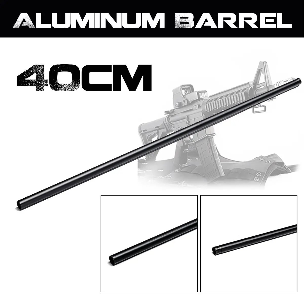 40 см черный обновления алюминий баррель для Jinming 8th M4A1 гель мяч бластеры игрушечные пистолеты Замена интимные аксессуары