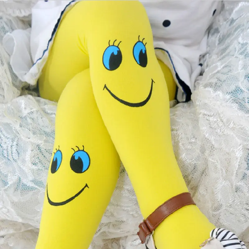 

Baby Kid Girls Tights Cotton Cartoon Eyes Print Elastic Warm Tights For Girls Stockings Pants Hosiery Pantyhose Girl