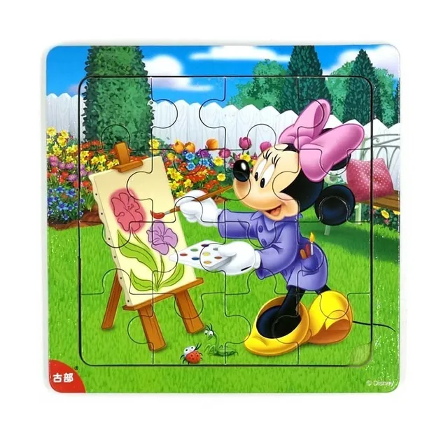 9pcs /16pcs Disney Frozen Jigsaw Puzzle Wooden Toys For Children Animal Traffic Educational Toys For Children 5