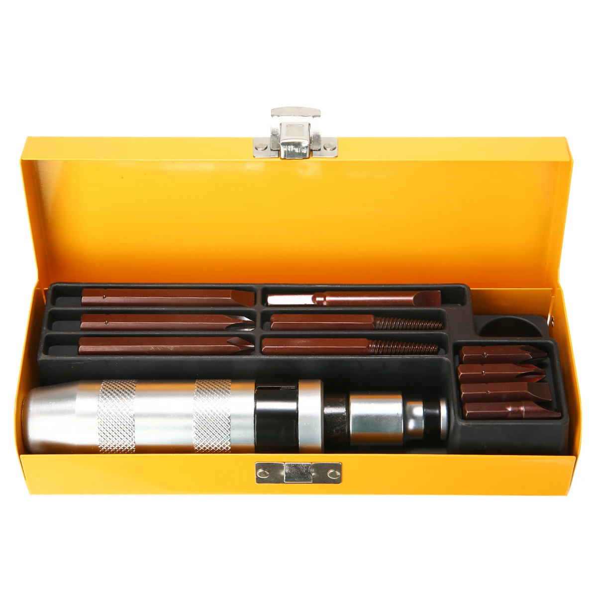 

1 Set Multi-purpose Heavy Duty Impact Screwdriver Set Driver Bits Tool Socket Kit With Case Screw Extractor Slotted Cross-Shaped
