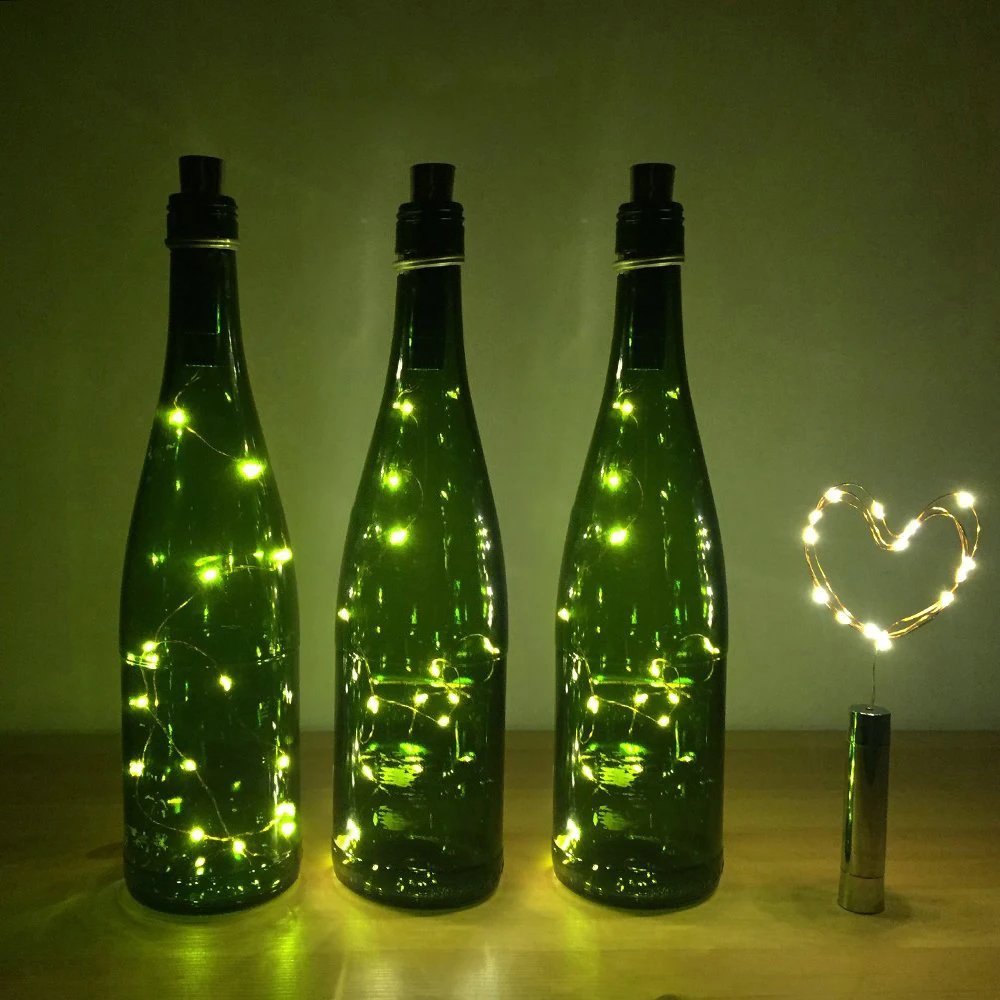 AA Battery Power Bottle Lights 1.5M 15LEDs String Lights Fairy for