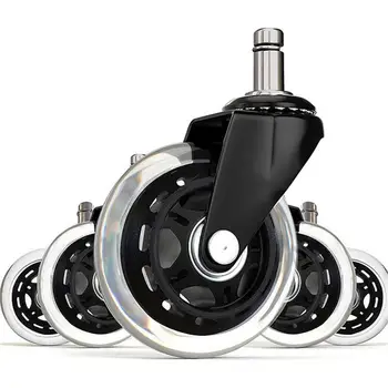 

Office Chair Caster Wheels Roller Castor Wheel Replacement 3 Inch Swivel Rubber Caster Wheels Soft Rollers Furniture Hardware