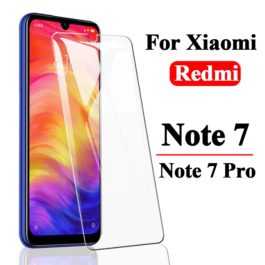 2 шт. закаленное стекло Note7 для Xiaomi Xiami Xomi Xaomi Redmi Note 7 Pro 7Pro Защитная пленка экрана