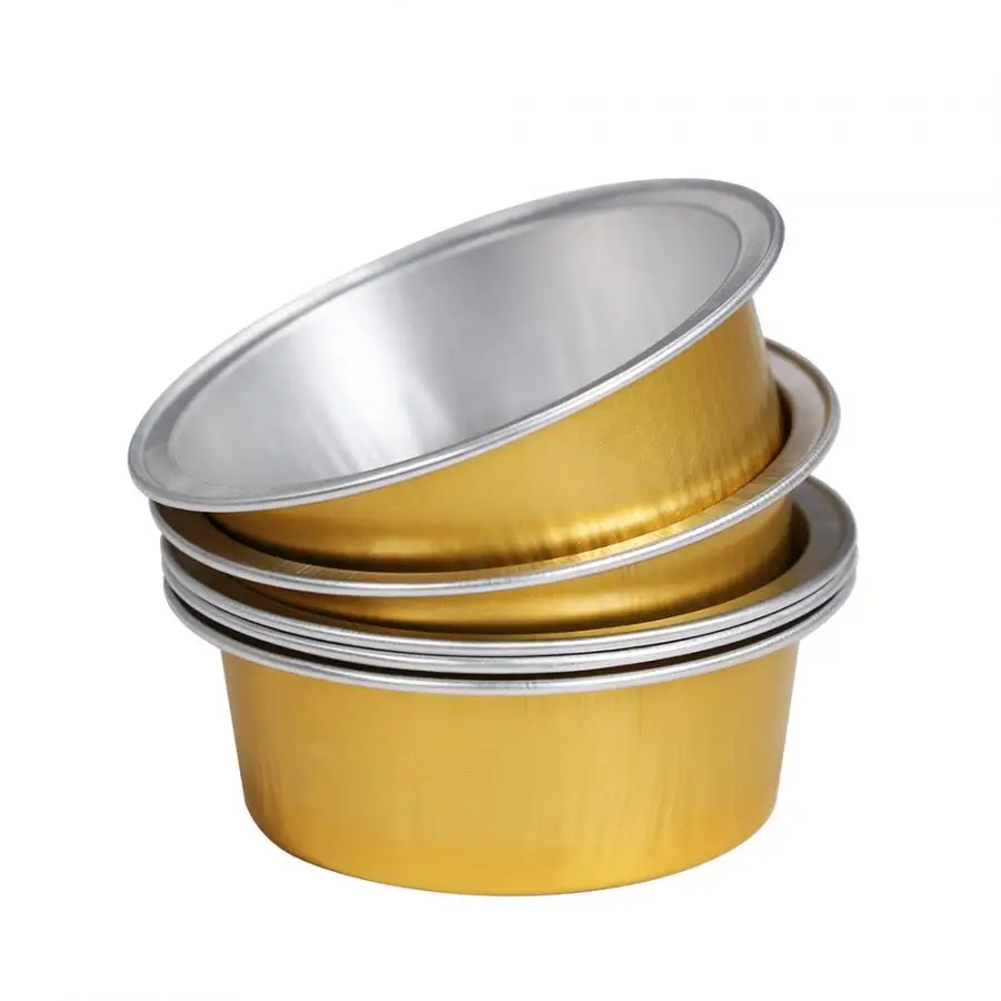 

10pcs/20pcs/30pcs Wax Hair Removal Tool Container Golden Aluminum Foil Bowl Wax Bean Melting Epilator Wax Bowl