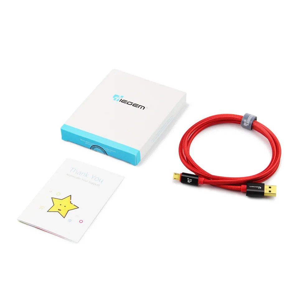 Кабель Micro USB TIEGEM 1 м 2 нейлоновый кабель для быстрой зарядки и передачи данных Samsung