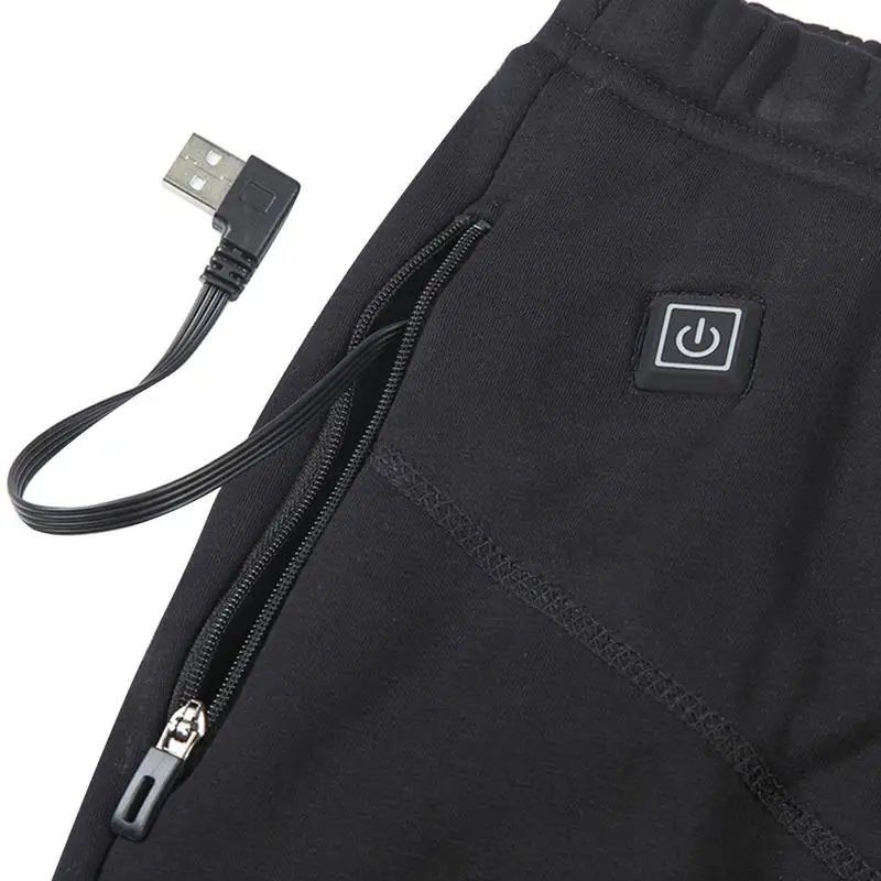 USB теплые уличные походные зимние спортивные термоштаны мужские теплые туристические брюки